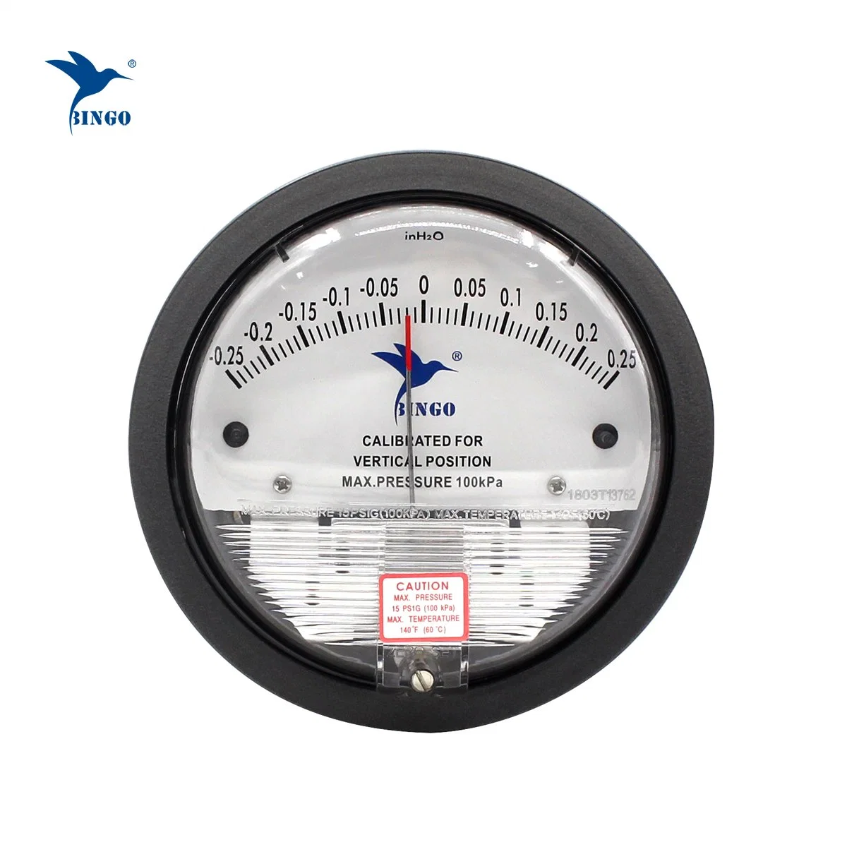 Air Pressure Gauge 0~2000PA Differential Pressure Gauge