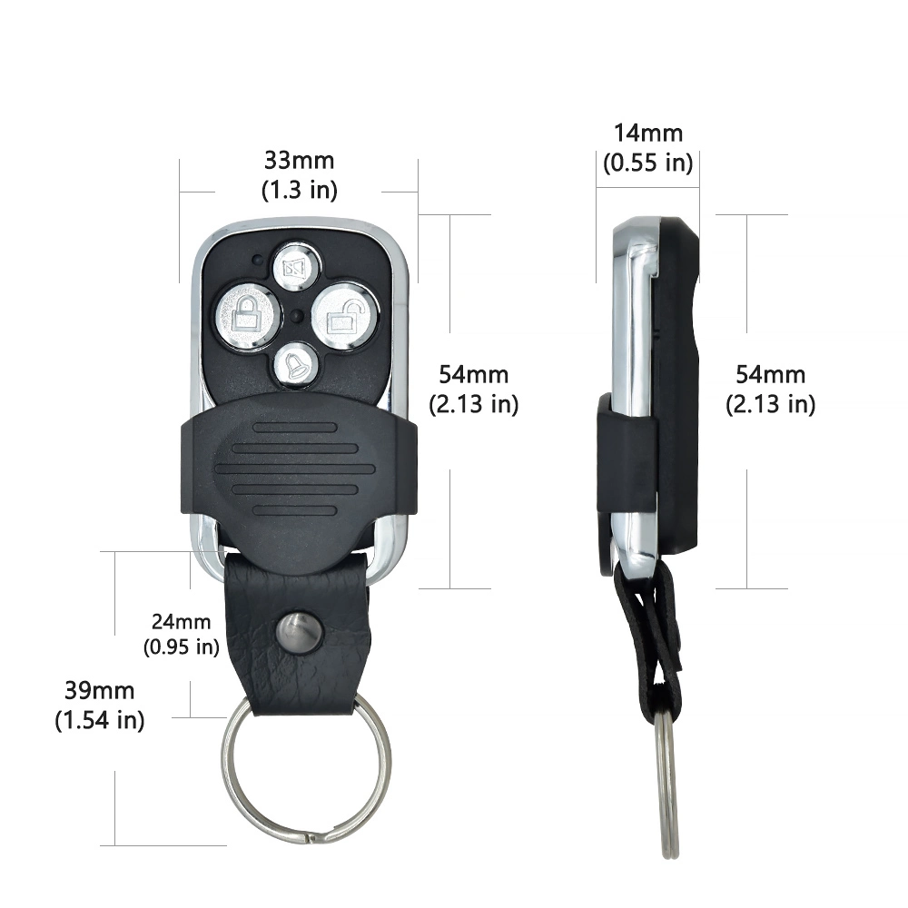 Factory Remote Control RF 315/370/433 MHz Transmitter and Receiver E118 LED Indicator Light 4 Buttons Car Key