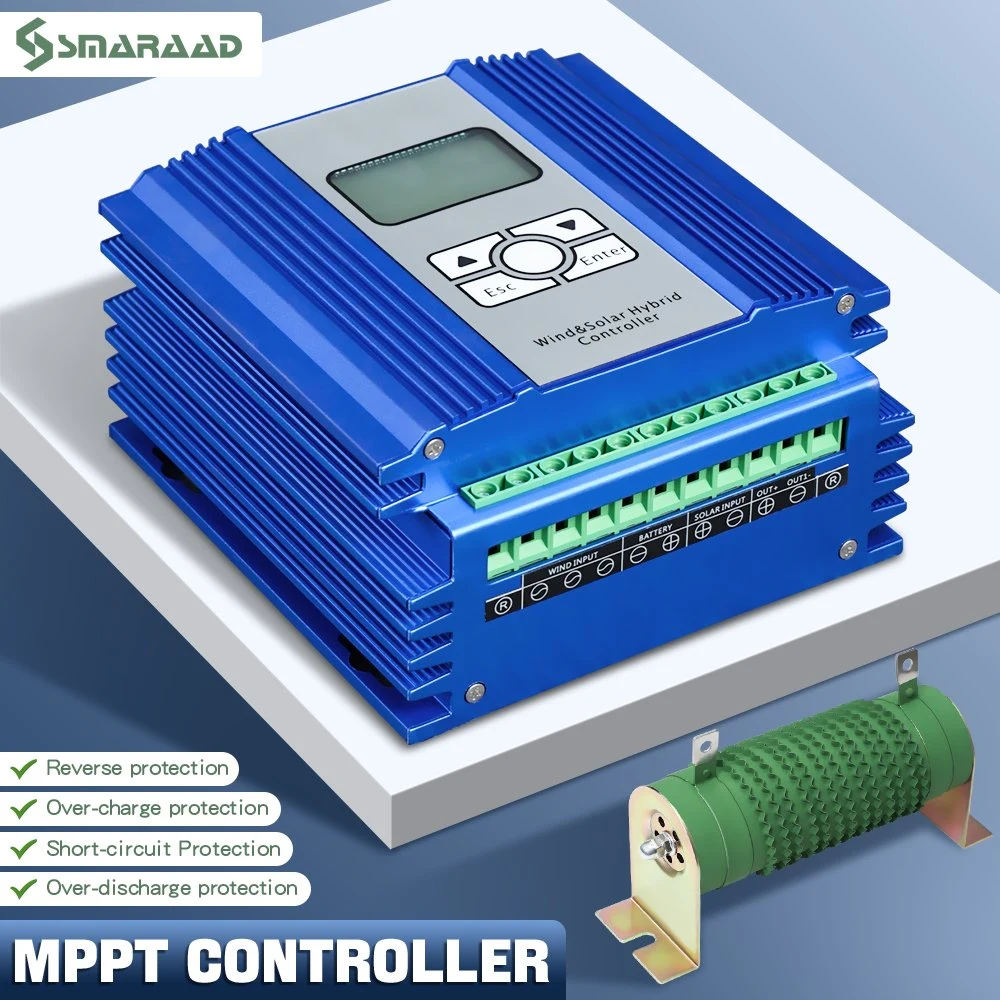 Smaraad Original Factory 2000W 48V MPPT Generador de viento Panel Solar Controlador de carga