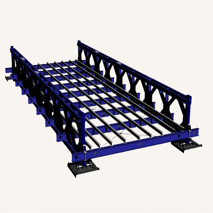 Tragbarer Metall-Panel-Strahl Ein-/Zweilagig Military Style Verzinkt Fußgänger Traversen Stahlkonstruktion Bailey Bridge