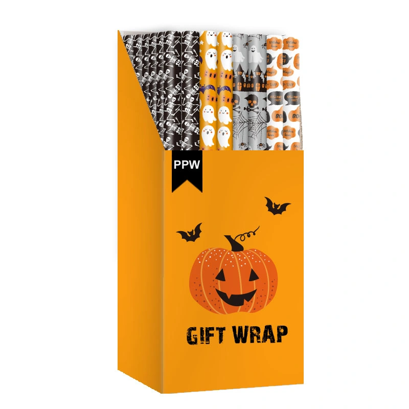 FSC 60-120GSM Paper Material Halloween Party Decoration Gift Wrap Holiday Packaging