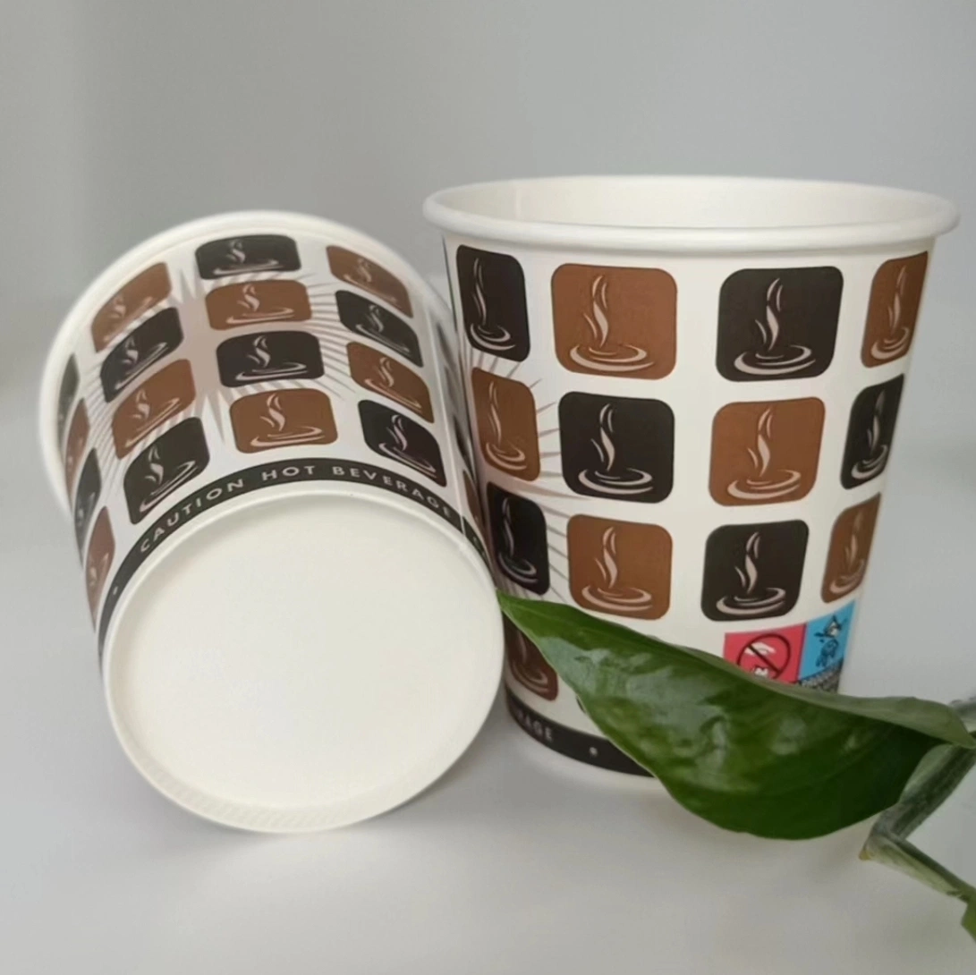 Factory Hot Selling Good Quality 10 Oz 320g+18PE Single Wall Creative Disposable Paper Coffee Cup Hot Beverage
