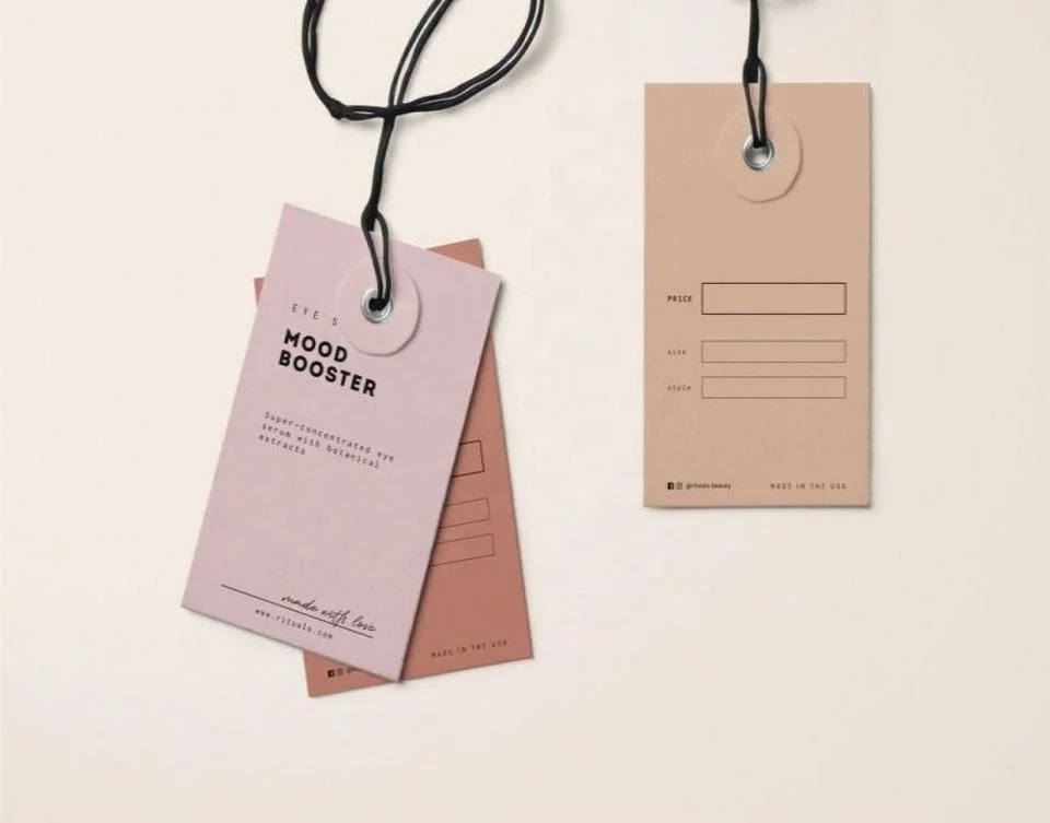 Custom Rectangular Round Square Clothing Gift Product Hangtag Tags Hangtags Hanging Card