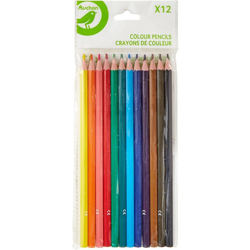 A1012- Material de escritório Escola Stationery Auchan Lápis de cor 12 Lápis de cor.