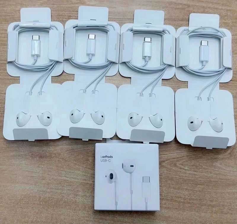 Para iPhone 15 PRO Max USB-C EarPods com fios tipo C Auricular para auscultadores Apple iPad MacBook Handfree Headphone