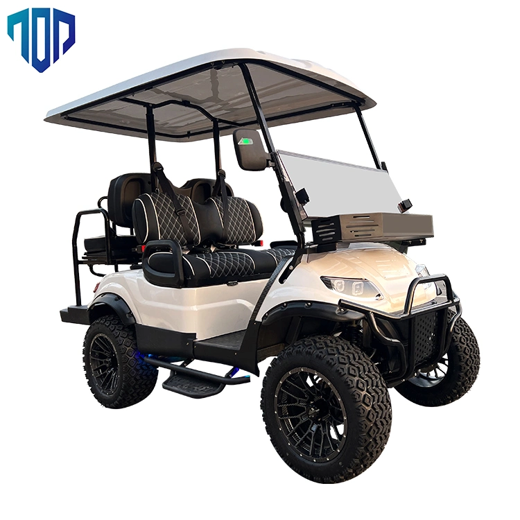 Electric 4 Seaters Lifted Top Golf Car 25mph 48V5kw