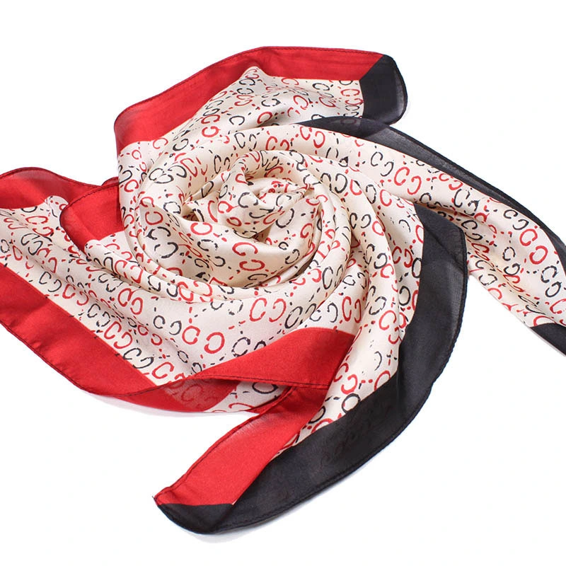 Custom Fashion Customized Luxury 100% Silk Scarf Design Ladies Printing Square Satin Silk Scarf Scarves
