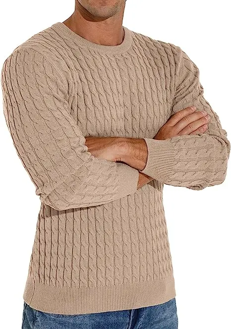 Weiche Strickpullover mit Rippenbund Rand Jacquard für Custom