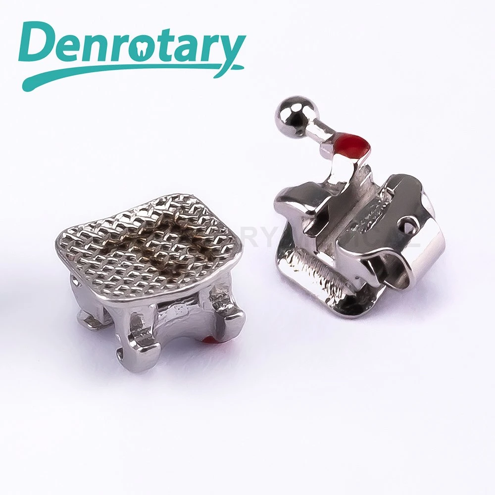 Dental Top Quality Metal Brackets Orthodontics Teeth Braces Laser Mark Roth Braces Elastic Ligature Tie Orthodontic Braces for Teeth