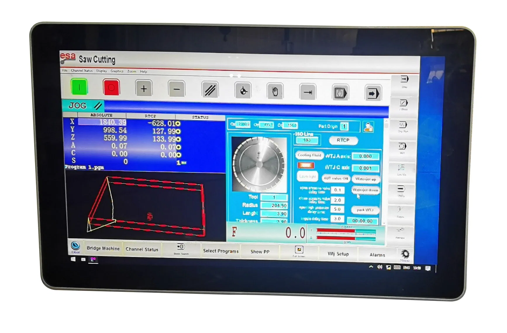 Hualong maquinaria CNC 5 EJES Cortadora de piedra de forma automática de chorro de agua Sawjet completa Máquina de corte de piedra