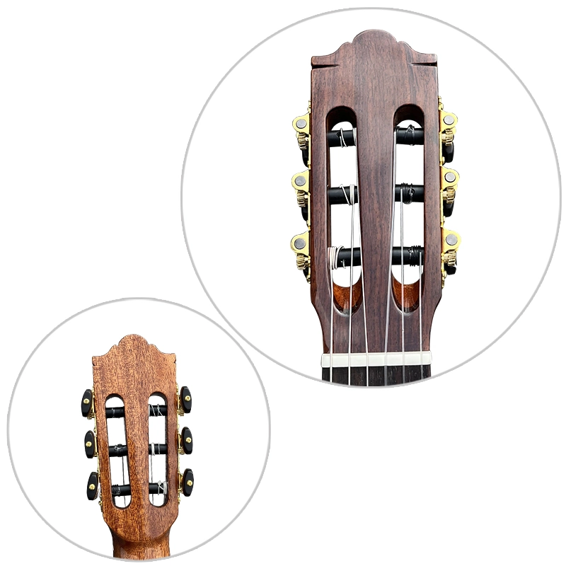 High End Grade Handcrafted tradicional español habilidades de nylon cadena clásica Venta de guitarra