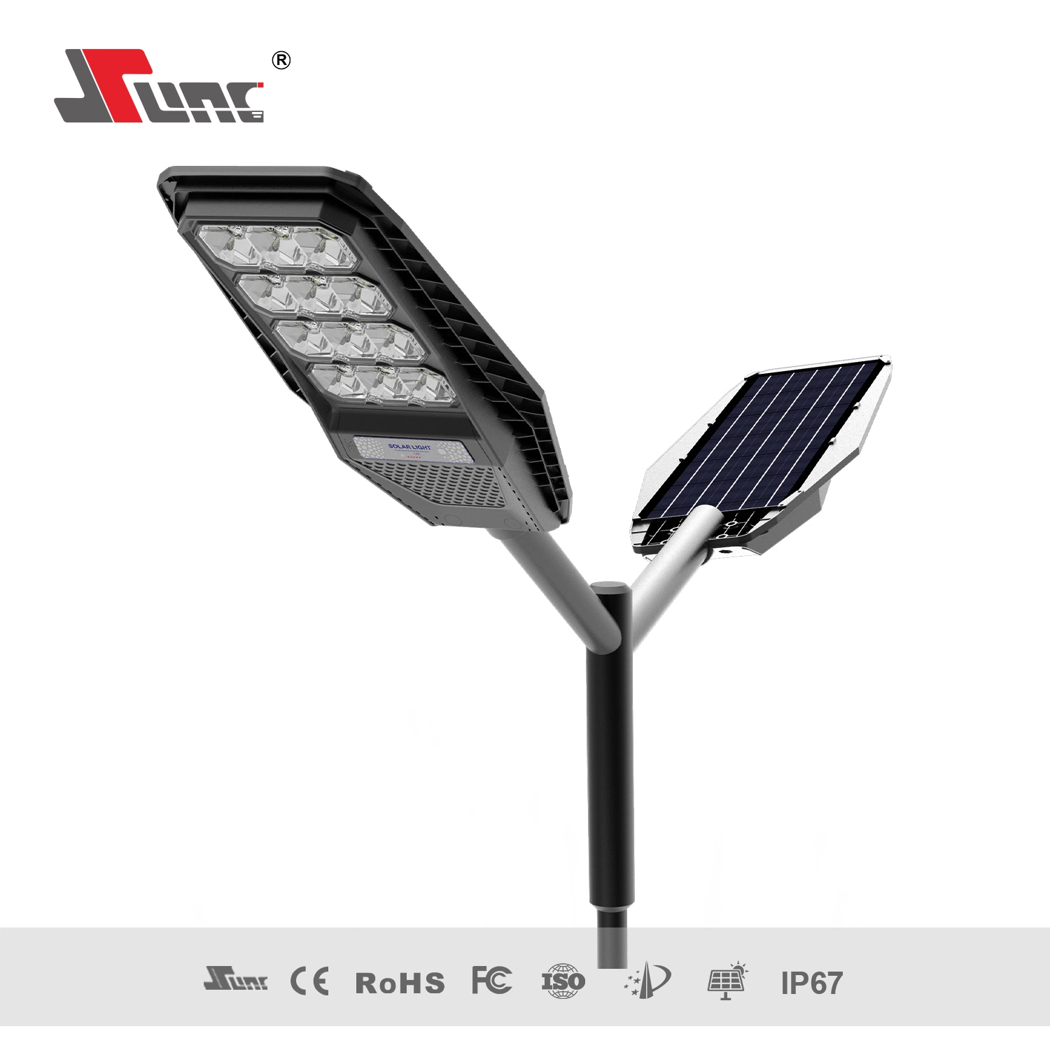 100W 200W 300W Solar Street Lamp ABS Waterproof Motion Sensor