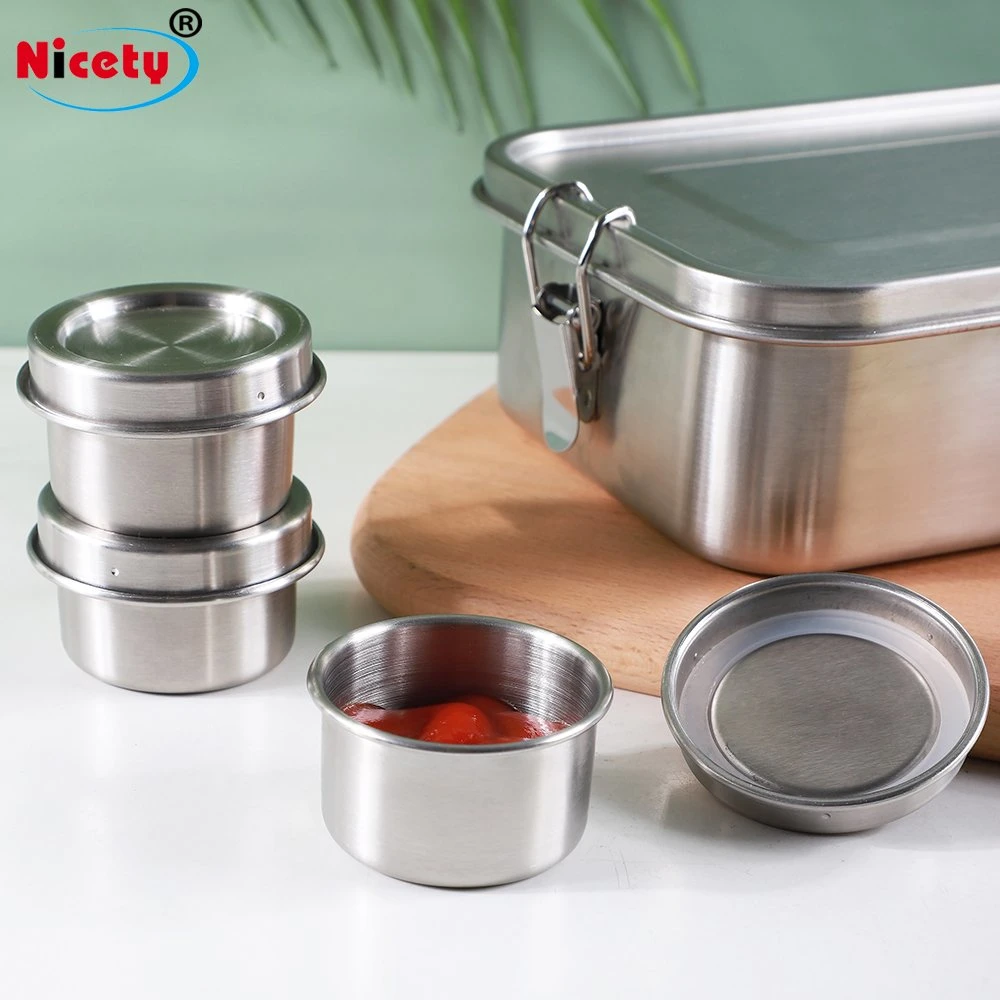 Household Items Multi-Specification Hand-Sealed Stainless Steel Storage Jar Set with Lid Small Jar Small Food Canister Set