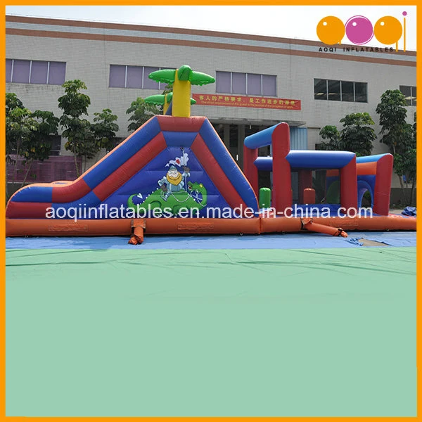 Popular Blue Jungle Obstacle Outdoor Crazy Inflatable (AQ1412-1)