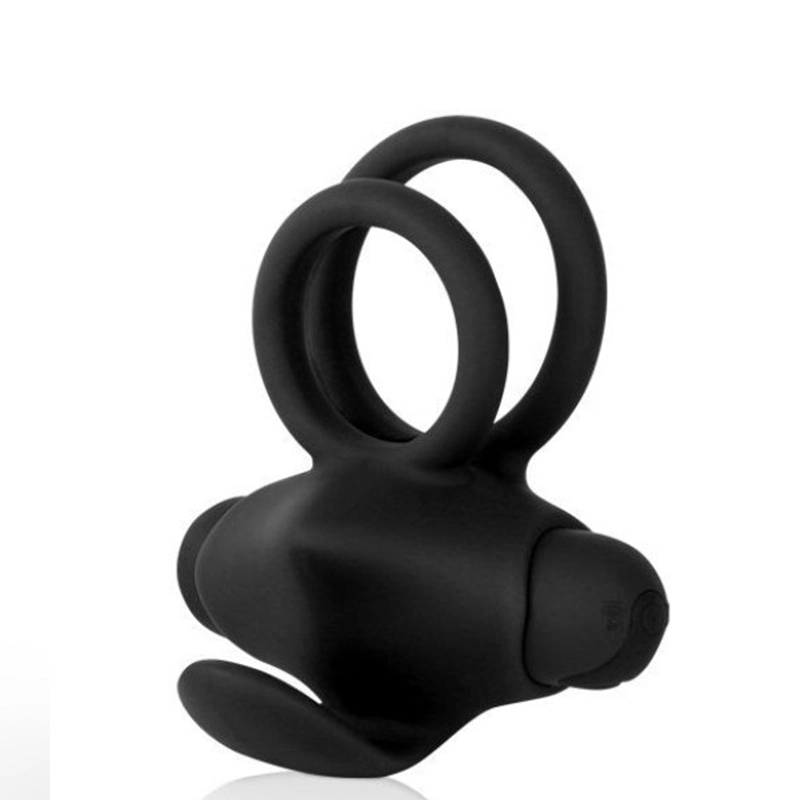 Rechargeable Silicone Vibrating Penis Cock Ring Sex Toys for Men