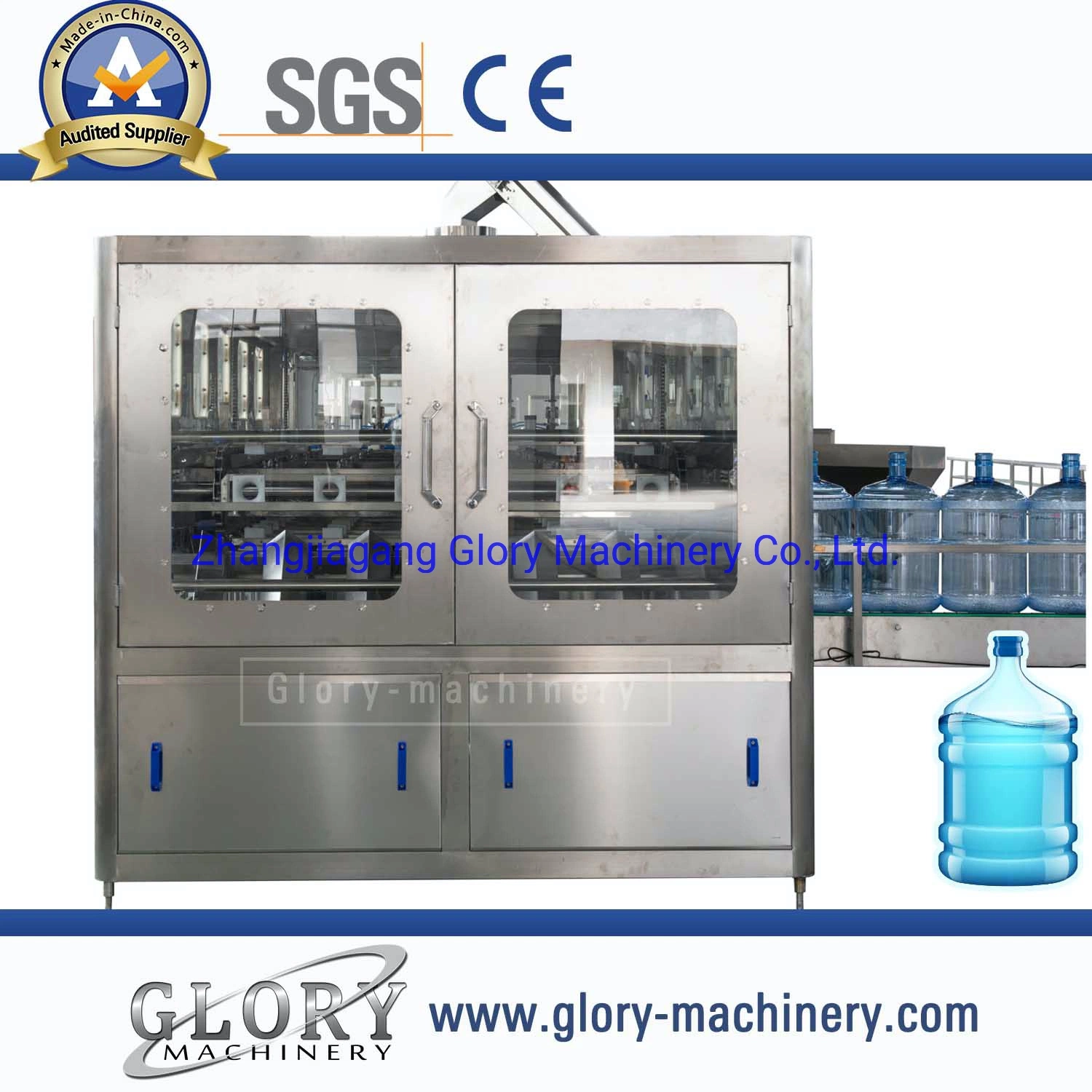 Automatic 19liter 600bph Pure Water Bottling Plant