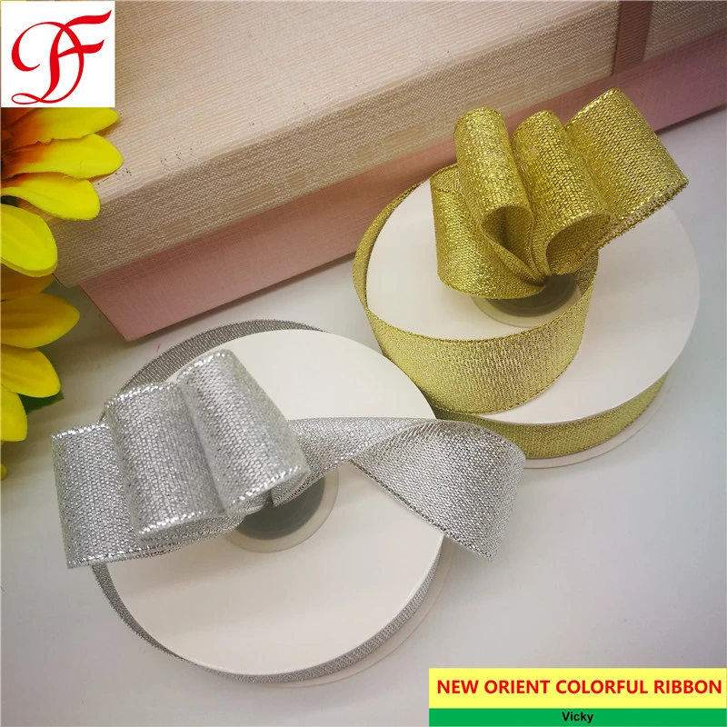 Factory Produce Colorful Metallic Ribbon Double/Singel Satin Sheer Organza Hemp Taffeta Gingham Grosgrain Ribbon for Gifts Craft