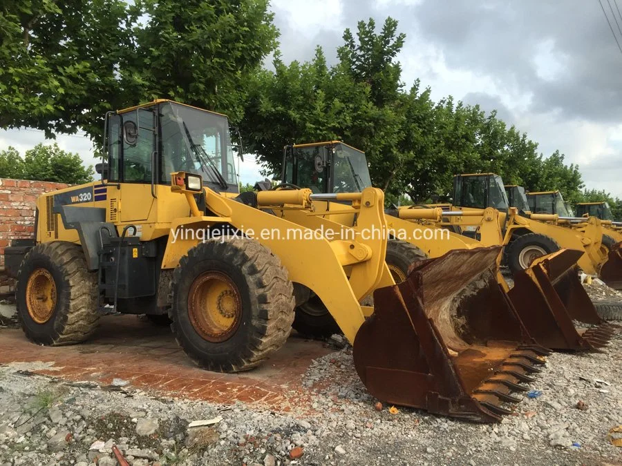 Usa la pala cargadora Komatsu Wa320 Payloader utiliza Komatsu cargadora frontal utilizado Komatsu cargadora de ruedas