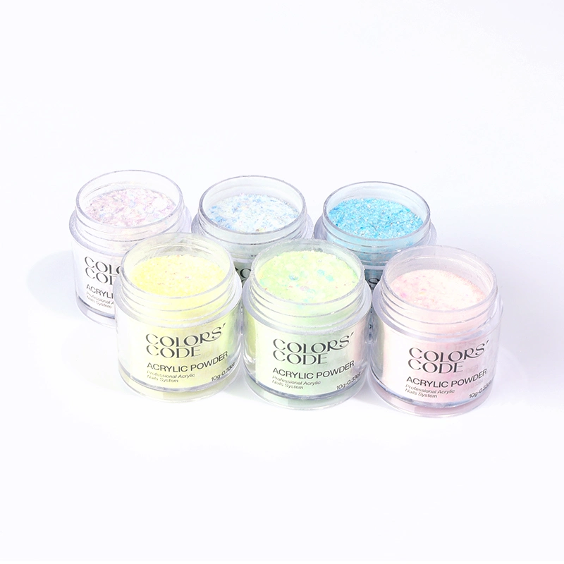 DIY Nail Art Glitter Acrylic Powder Set Neon Colors Acrylic Nail Powder for French Manicure