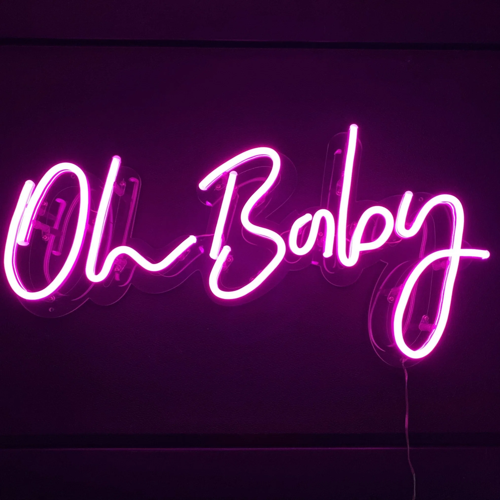 Drop Shipping Wall-Mounted Custom Neon Sign Letters Oh Baby LED Neon Sign Light