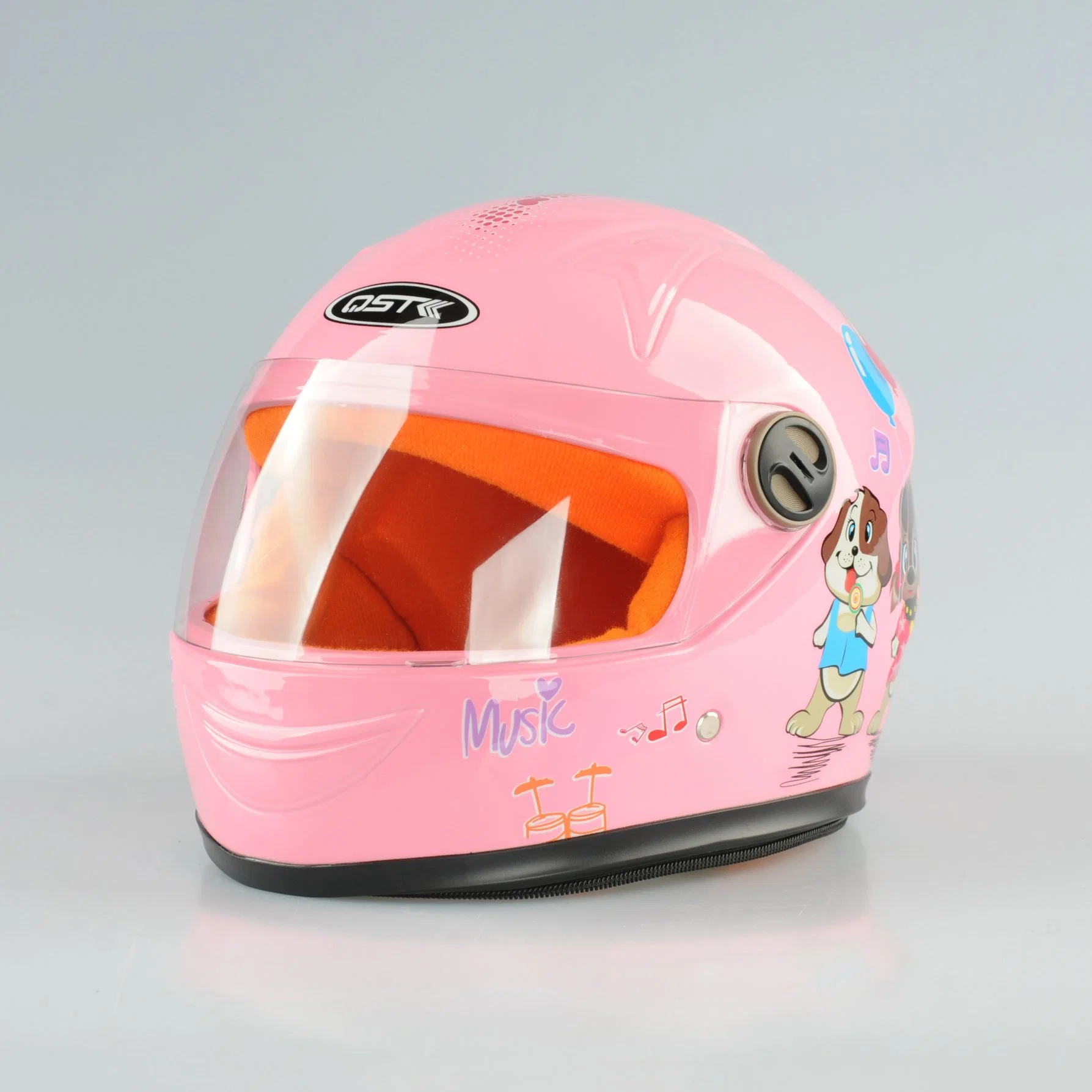 Safe and Cute Kids Full Face Helmet with Customized Color and Designs for Scooters