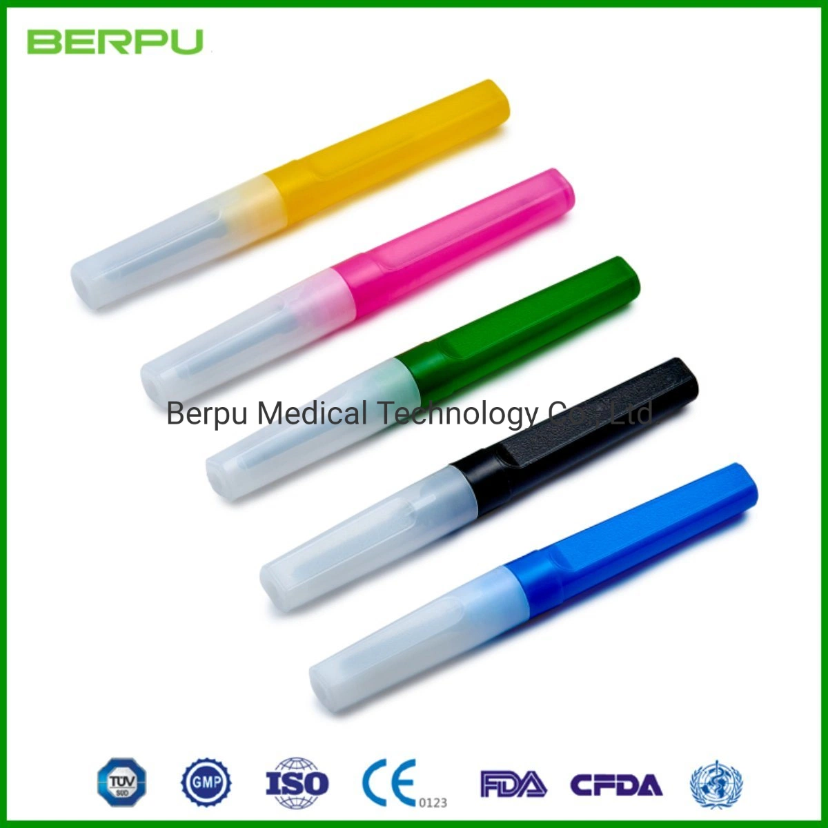 Berpu Medical Disposable Pen Type Eo Sterile Multi-Sample Vacuum Blood Collection Needle Blood Collecting Needle with 16g-23G CE ISO FDA