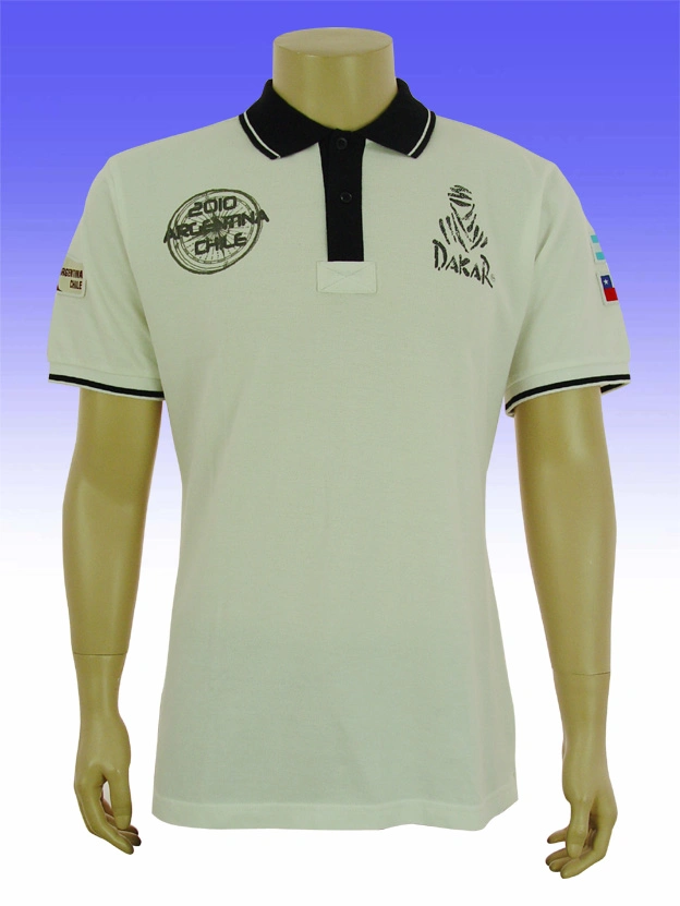 Light Blue Embroidery Pique Embroidered Polo Shirt