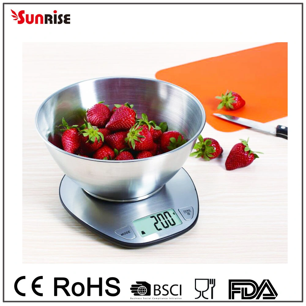 Top Quality Stainless Steel Electronic Digital Kitchen Scale (SKE221)