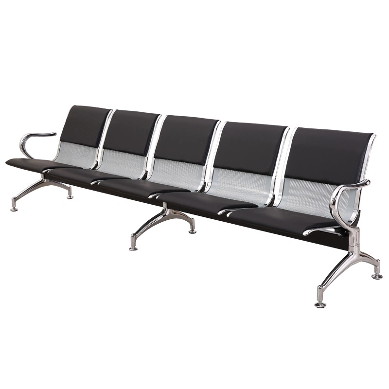 Hot Selling Clinic Reception Hospital Public Rest Airport Infusion Steel 5 Seats Waiting Chair