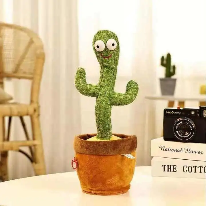 Nova Dança elétrica Attus Oyuncak Doll cute Stuffed Brinquedo Cactus de dança