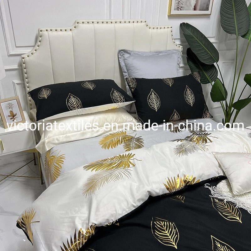 Ensemble de housses de couette - housse de couette noire pour grand lit, housse de couette classique à motifs pour grand lit, housse de couette luxueuse à motif jacquard Home avec 2 couvre-oreillers