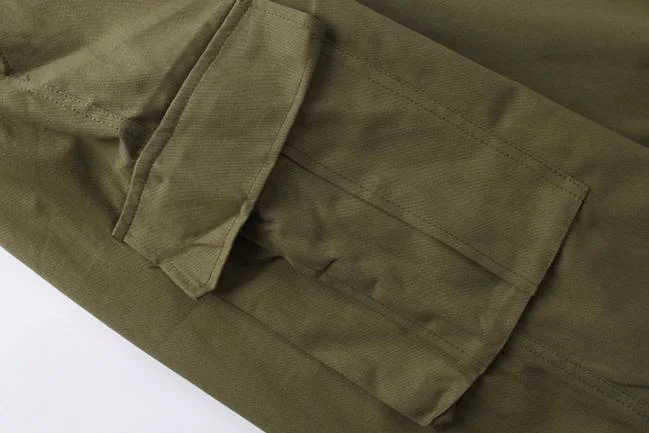 Green Loose Large Pockets Cargo Pants