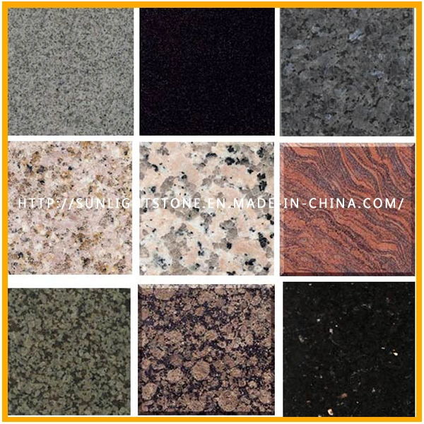 China Natural Pulido Blanco / Negro / Gris / Amarillo / Rojo / Rosa / Marrón / Beige / Verde Piedra Granitos de Azulejos