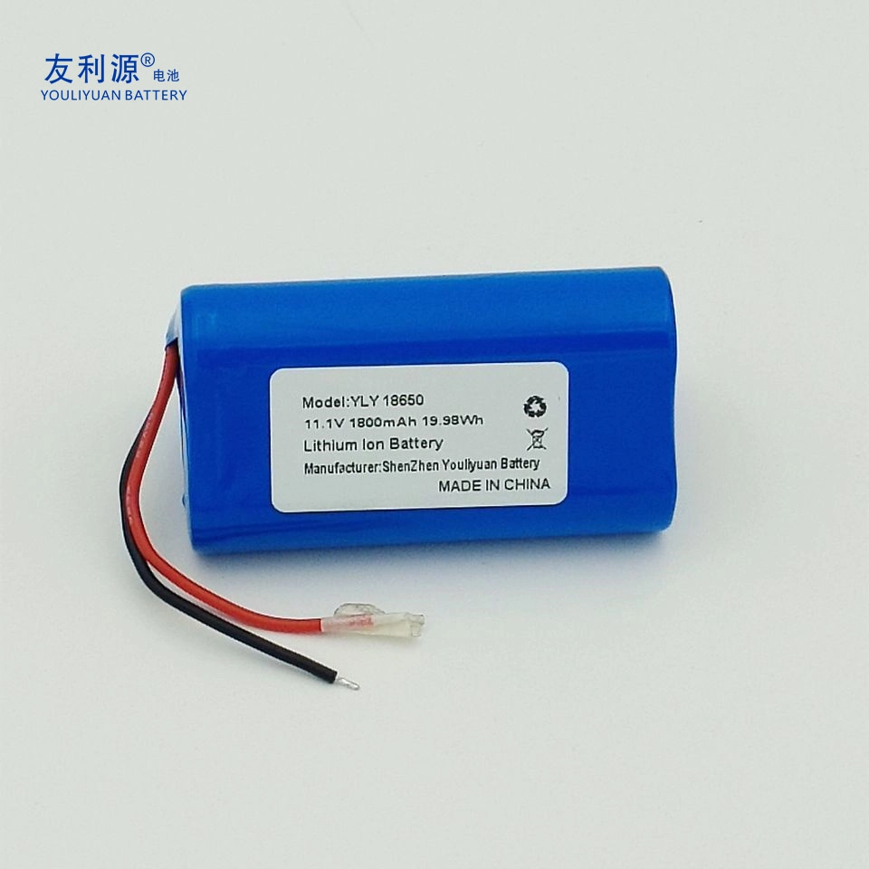 Cyclindrical Li Ion 18650 Battery 3s1p 11.1V 1800mAh Litium Battery for Electronic Devices