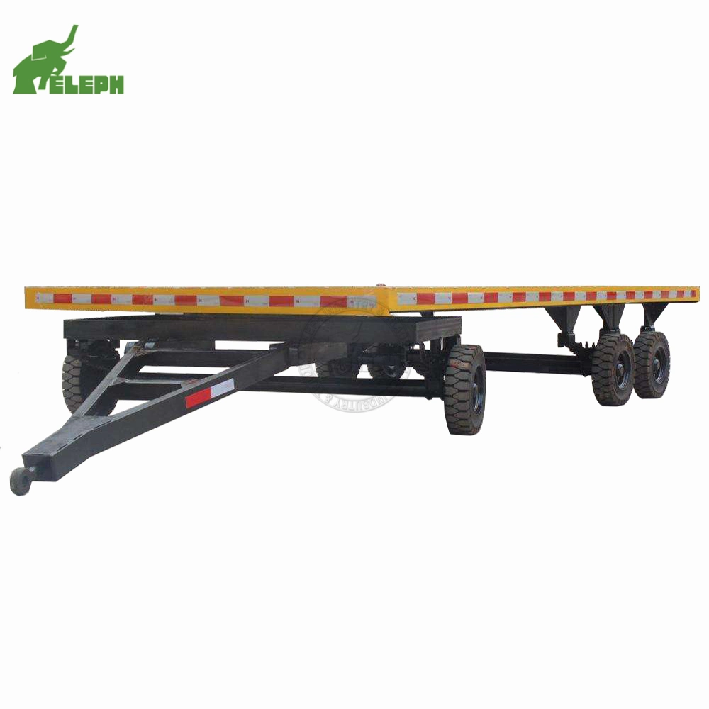 Light Weight 9m 1+2ales Drawbar Flatbed Pulling Dolly Transport Turntable Pull Flatbed Platform Full Semi Truck Trailer