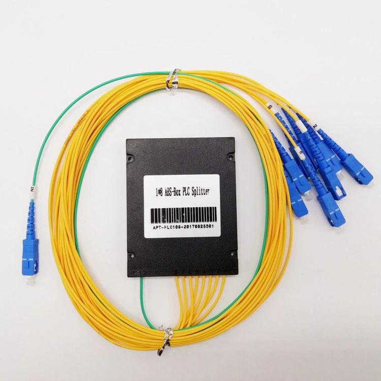 Network Optical Pon Module ABS Box Type 1 X 16/2 4 8 32 Fiber Optic PLC Splitter Connector Sc/APC Sc/Upc