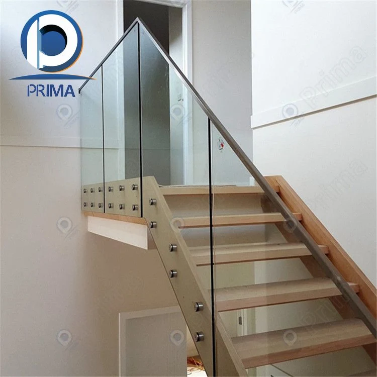 Prima Swimming Pool Raling Staircase Double Tempered Glass Standoff Glass Railings