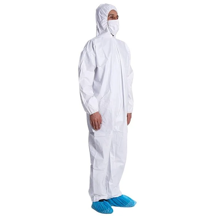 Disposable Non-Woven PP Sf SMS Coveralls PPE Equipment Suit Chemical Resistant Workwear