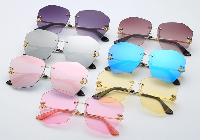 Hot Sale Drip Fire Sunglasses Diamond Rimless Women Sun Glasses Sunglasses High quality/High cost performance  New Fashion Luxury Metal Sun Glasses Punk Retro Trend Shade Men Sunglass