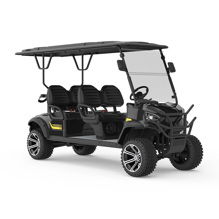 Hotel Beach Luxury 4 Passenger Golf Cart Lithium Battery Club Car 4 Wheels Electric Golf Cart
