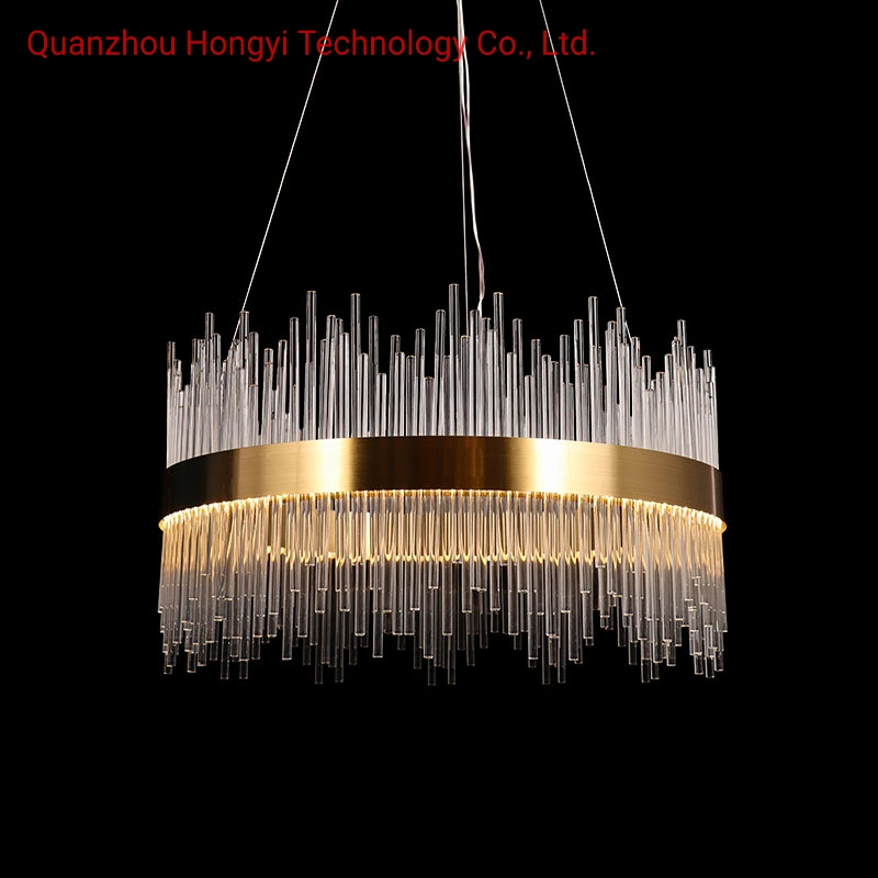 Modern Sala Ouro luz LED Luxo lustre de cristal moderno