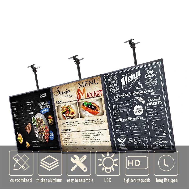 Wholesale/Supplier LED Menu Board Restaurant Fast Food Ordering Light Box