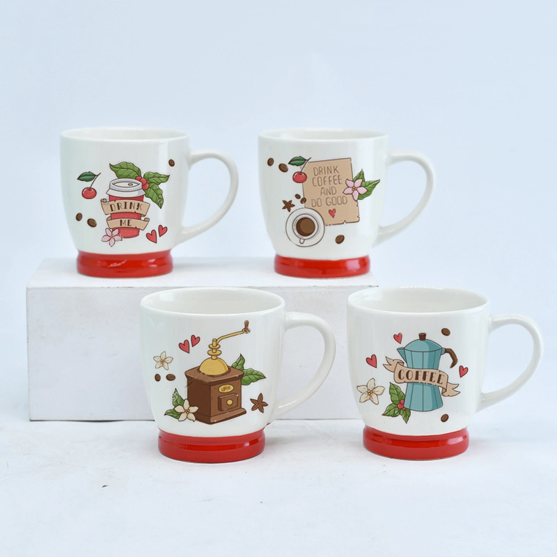 Zhengcai Valentine&prime; S Day New Bone China Material Promotion White Mug12oz/14oz/16oz Capacity for Holiday Bulk Sales