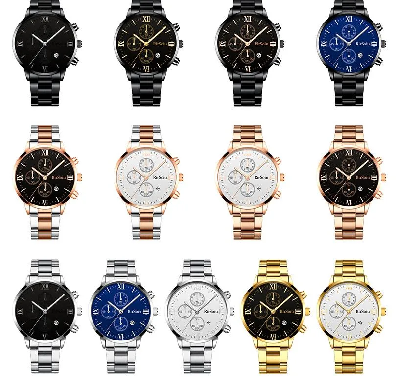 Hot Style Men's Ornamental Watch Commercial Roman Alloy Waterproof Quartz Watch