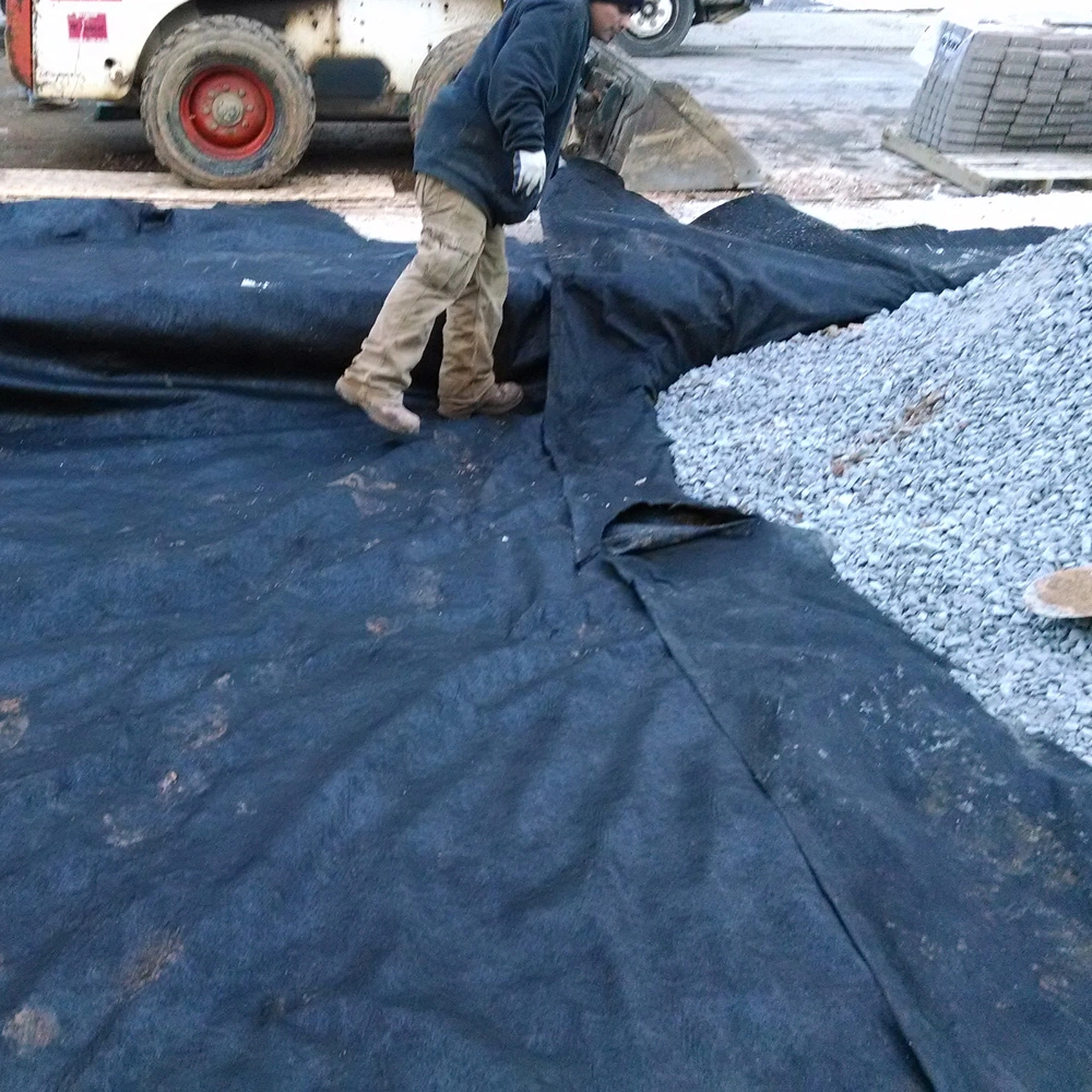 Geosynthetics Pet PP Non-Woven Textile Spunbonded Polypropylene Polyester Fabric Silt Non Woven Geotextile for Road Construction Building Construction Price