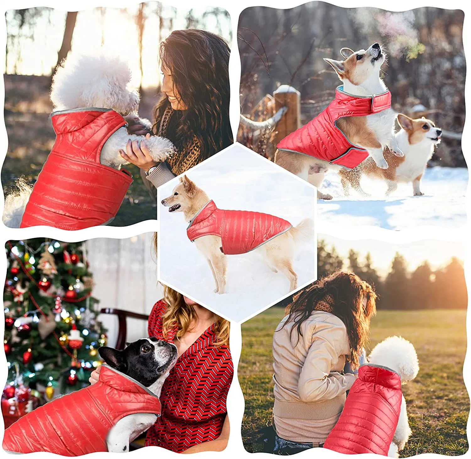 Stylish Dog Apparel for Winter Reversible Puffer Coat