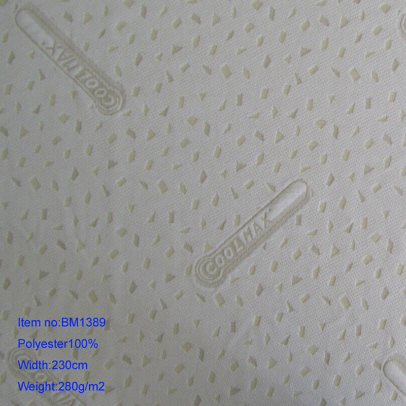 Knitted Jacquard Mattress Fabric for 220cm 280GSM 100% Polyester with One Color Logo