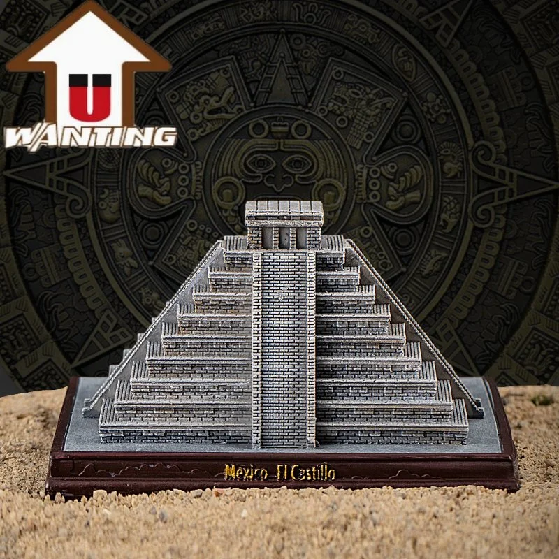 Harz Handwerk Home Dekoration Maya Pyramide Reise Wahrzeichen 3D Modell Handgefertigte Ornamente