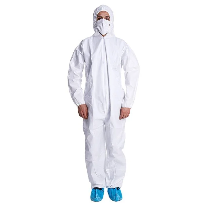 Disposable Non-Woven PP Sf SMS Coveralls PPE Equipment Suit Chemical Resistant Workwear