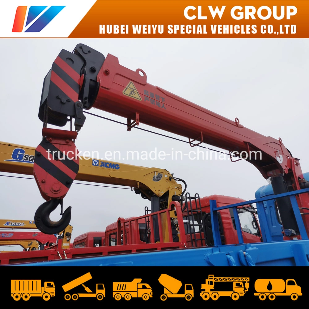 1ton 2ton Platform Lifting Engineer Working with 6ton Dongfeng Kingrun Crane Truck in Telescopic Straight Arm